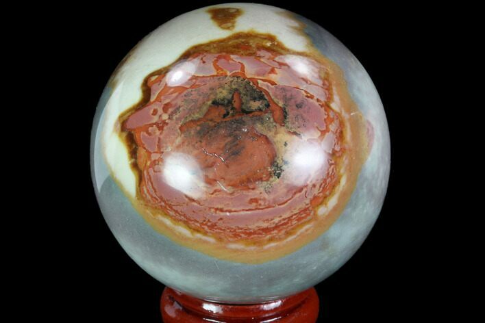 Polished Polychrome Jasper Sphere - Madagascar #97508